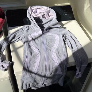 Lulu Lemon purple and Gray Hooded Jacket